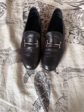 Hermes - Men's Black Leather Bit Loafers, size 41 eu